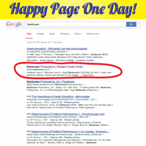 Page One of Google